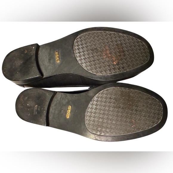 High End Lauren Ralph Lauren Women’s 7 Flynn Black Leather Loafers 7B MINTY - Picture 6 of 10